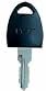 EasyKeys Wangtong A8791 replacement key front view with black plastic grip head