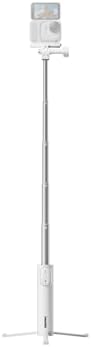 Premium white camera tripod with magnetic legs deployed on a flat tabletop surface.