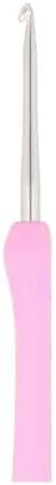 Tulip Company ergonomic crochet hook resting on craft surface