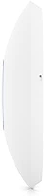 Authentic imported UniFi 6 Long Range access point angled profile highlights the low profile design for minimalist ceiling installation