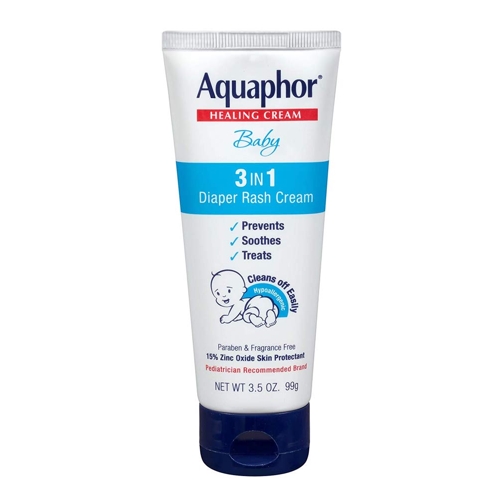 Aquaphor Baby Healing Cream 3 In 1 Diaper Rash Cream With 15 Percent Zinc Oxide And Panthenol 99g