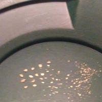 Gold flakes and black sand from DNJ paydirt
