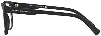 Armani Exchange square eyeglass frames matte black finish