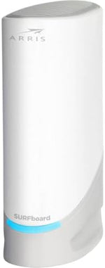 Arris S33 modem showing top panel and LED status light