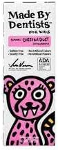 Three tubes of Made By Dentists strawberry flavored fluoride toothpaste for children showing ADA seal.