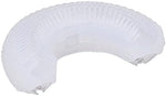 Side view of C-shape silicone brush head for toddler oral care