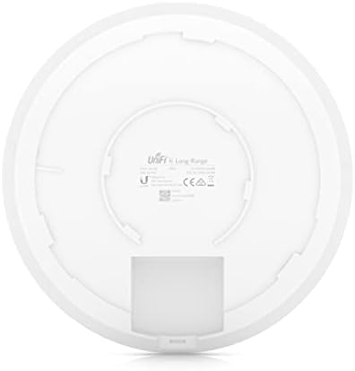 Wall mounted view of the enterprise grade UniFi 6 internet accessory demonstrating modern home office network deployment aesthetic