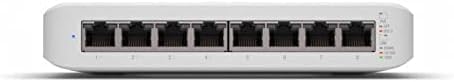 Ubiquiti UniFi Switch Lite 8 white fanless desktop ethernet hardware setup