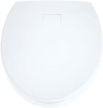 Nuby family toilet lid fully opened demonstrating how the toddler insert stays hidden for adult convenience