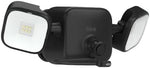 Wireless smart security floodlight accessory mounted on an outdoor residential wall.