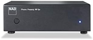 Rear view of the high performance phono preamp highlighting the moving magnet and moving coil cartridge selector switch.