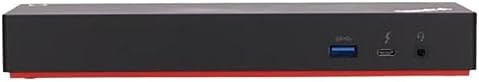 Lenovo USA 135W docking station rear port layout highlighting twin HDMI slots and dual DisplayPort connections for multi-monitor configuration.