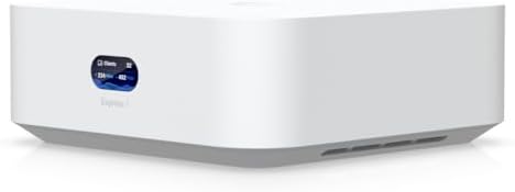 Ubiquiti Networks UX7 all in one router back panel displaying the 10 GbE WAN and 2.5 GbE LAN ports.