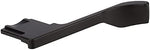 Ergonomic black metal hand grip showing precision CNC machining contours.