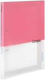 Kokuyo Campus binder open view showing 2-hole rings