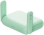 GL.iNet Beryl 7 pocket Wi-Fi 7 wireless router displaying dual 2.5 Gigabit Ethernet ports and USB-C power interface