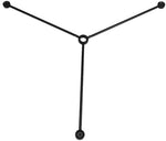 Hosrivae forty centimeter length foldable floor guide bracket for theodolite stabilization.