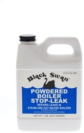 Black Swan Powdered Boiler Stop Leak one pound container front view