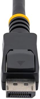 Side angle view of the twenty-six American Wire Gauge pure copper DisplayPort connector