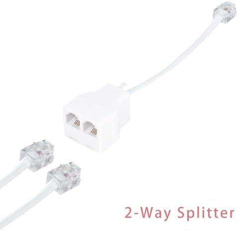 Seefeful 4 conductor telephone line cable wire showing secure standard modular plug connection points