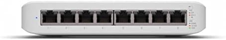 Ubiquiti UniFi network hardware top angle showing status indicators and modern compact design
