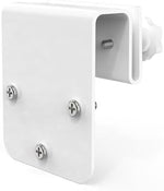 Side view of Koroao no-drill camera holder showing the adjustable clamp mechanism for rain gutters.