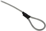 Close up view of the cut resistant steel cable lock for notebooks showcasing the T-bar design.