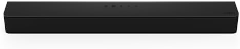 Vizio sound bar showing sleek all-black finish
