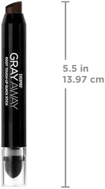 Side view of the portable gray root concealer stick designed for on the go touch ups