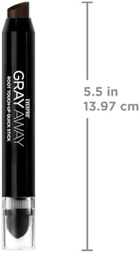Side view of the portable gray root concealer stick designed for on the go touch ups