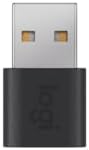 Logitech USB-A to USB-C Adapter showing the USB-A male connector