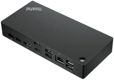 Premium black universal notebook hub displaying side USB-A and USB-C peripheral connectivity options.