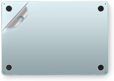 Side profile of a sleek laptop with the ultra thin ohgo protective skin installed demonstrating its low profile fit.