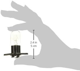 Side profile view of the twenty watt replacement light bulb assembly for Panasonic ovens.