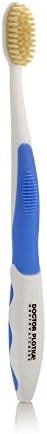 MOUTHWATCHERS Soft Flossing Manual Toothbrush for Adults, Blue, Ultra Clean, Good for Sensitive Teeth and Gums, by Dr. Plotka's - Image 1