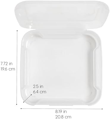 Clear plastic storage case for scrapbook paper with handle