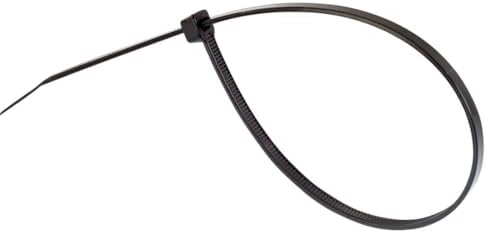 Pack of 100 UV resistant industrial strength black wire organizers laid flat
