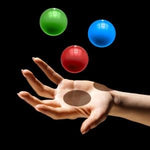 Authentic DSJUGGLING orange PMMA plastic resin massage balls set demonstrating impact resistant build quality