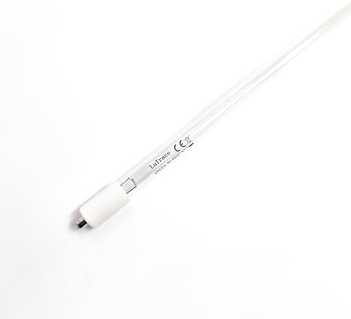 Close up view of the ceramic base pin alignment on the Lutrace water purification lamp