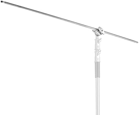 Soonpho photography boom arm displaying the 1/4 inch and 3/8 inch threaded ends
