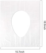 Waterproof disposable restroom cover unfolded showing universal dimensions