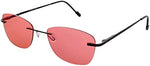 Braddell Optics rimless migraine glasses on white background
