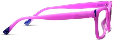 Peepers Myth square reading glasses angled view demonstrating frame shape