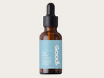 Two fluid ounce bottle of Good Beauty Holy Grail Serum showing the clean ingredient label.