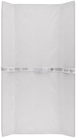 Delta Children changing pad showing safety strap and attachment hardware