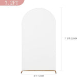 White stretchy spandex fabric arch sleeve showcasing its wrinkle resistant texture close up
