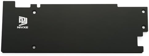 Rigid aluminum shield showing protective rear layout for graphics card PCB