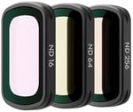 Close up of DJI magnetic ND filter attached to Osmo Pocket 3 lens