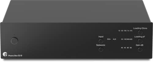 Pro-Ject discrete audio phono stage back panel showing XLR and RCA inputs