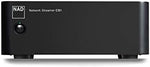 NAD CS1 audio streaming component back panel showing gold-plated analogue RCA outputs alongside digital optical and coaxial ports.